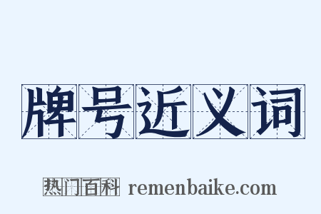 牌号近义词是什么意思的图片